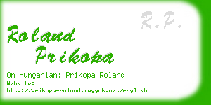 roland prikopa business card